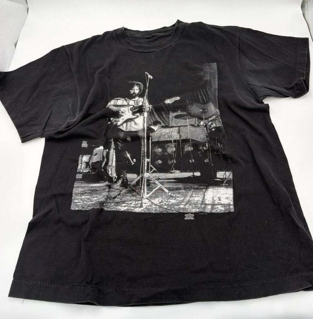 Vintage 1993 Winterland Jerry Garcia Band JGB Photo Graphic T-Shirt Black